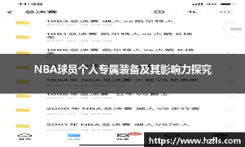 NBA球员个人专属装备及其影响力探究